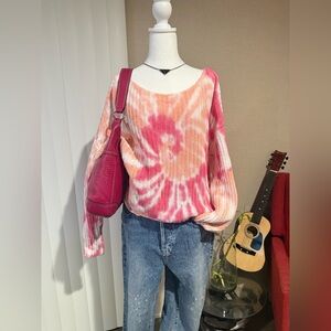 PINK Victoria's Secret Vibrant Tie-Dye Sweater